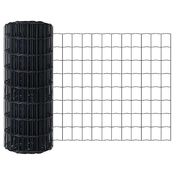 vidaXL Eurozaun Grau 0,6 x 10 m PVC-beschichtetes Eisen 42004483 günstig online kaufen