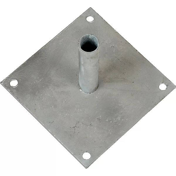 Bodenplatte für Einstabmattenzaun zu Pfosten Feuerverzinkt Ø 34 mm 20 cm x günstig online kaufen