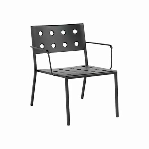 Lounge-Sessel stapelbar Balcony metall schwarz / Stahl - Hay - Schwarz günstig online kaufen