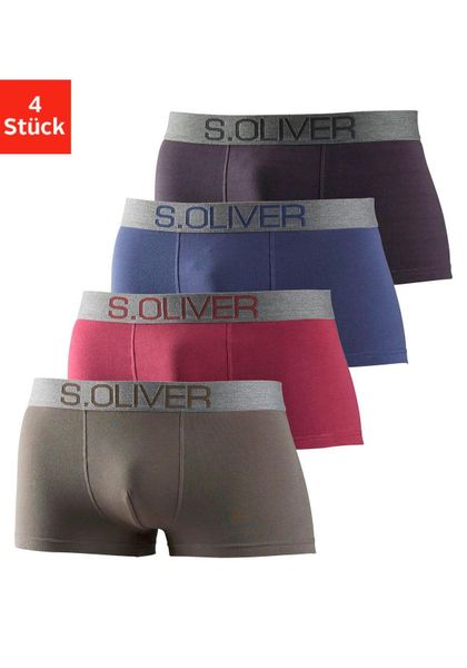 s.Oliver Hipster Packung, 4 Stk. tlg., knapp sitzende Boxershorts für Herre günstig online kaufen