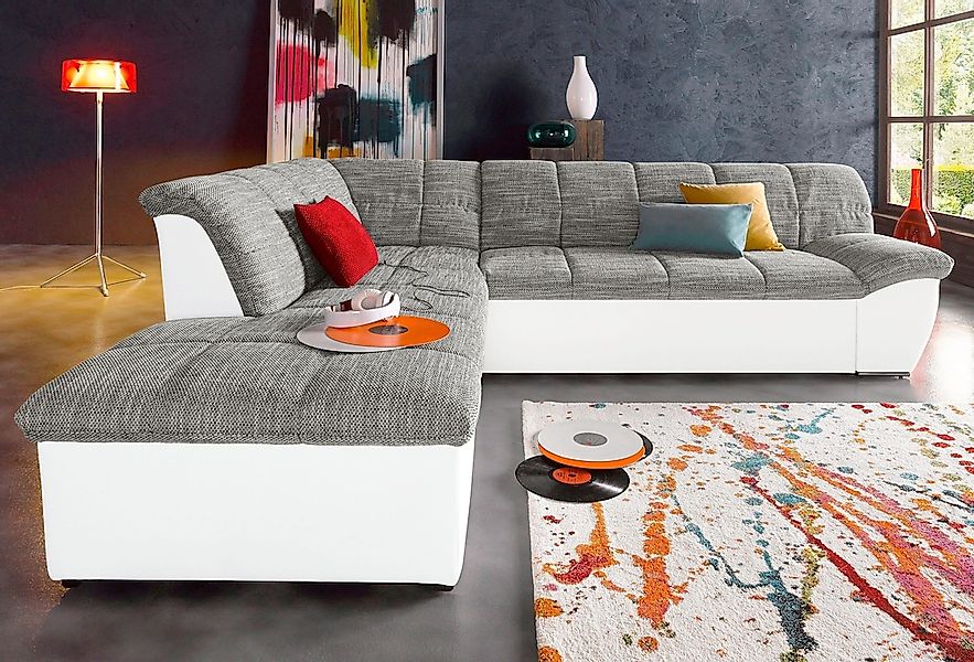 DOMO collection Ecksofa "Splash, aktuelle Sitz- und Rückensteppung, Materia günstig online kaufen