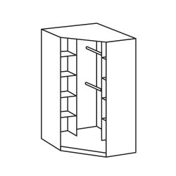 Kleiderschrank für Ecken Spiegel günstig online kaufen