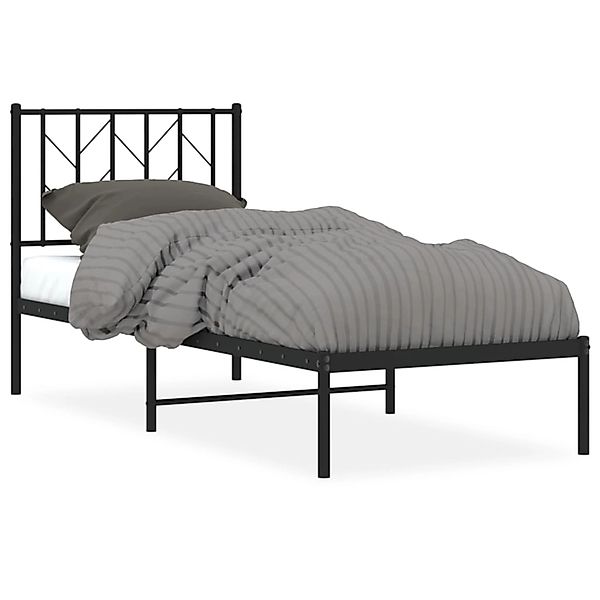 vidaXL Bett Bettgestell mit Kopfteil Metall günstig online kaufen