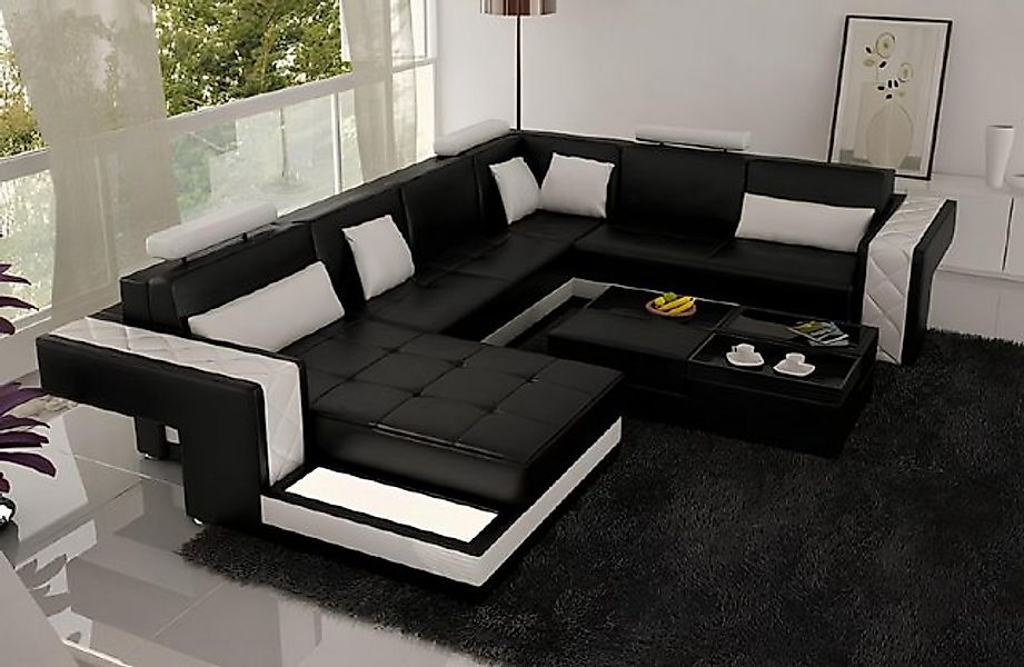 Xlmoebel Ecksofa Neue Wohnlandschaft in U-Form mit Ledersofa in Übergröße u günstig online kaufen