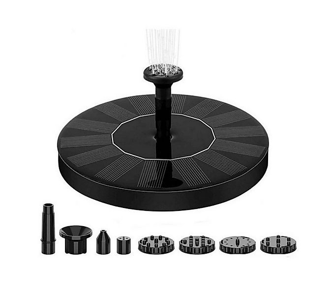 Kityhome Teichpumpe Solar Springbrunnen mit 6 Düsen Für Vogelbad & Gartente günstig online kaufen