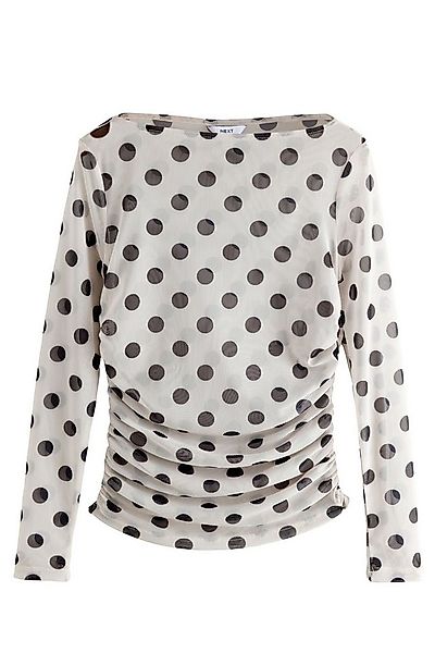 Next Langarmshirt Kew Collection Langarmoberteil mit Mesh und Print (1-tlg) günstig online kaufen