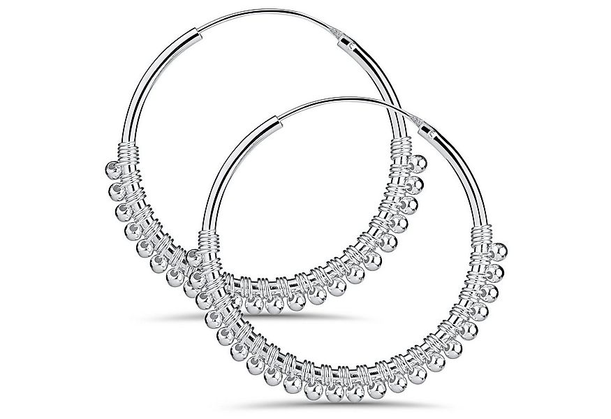 Materia Paar Creolen Damen Silber Kugelcreolen Ø30mm SO-418, 925 Sterling S günstig online kaufen