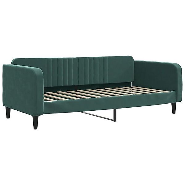 vidaXL Bett Tagesbett Dunkelgrün 100x200 cm Samt günstig online kaufen