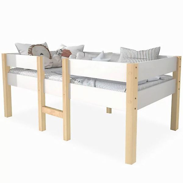 REDOM Kinderbett Kinder Bett Jugendbett Hausbett Kinderhaus Holzbett Massiv günstig online kaufen