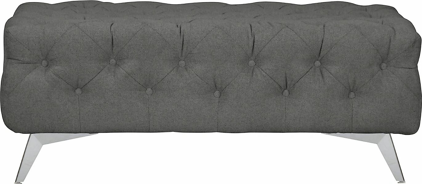 Home affaire Polsterhocker "Amaury" Chesterfield-Optik, Breite 120cm, Fußfa günstig online kaufen