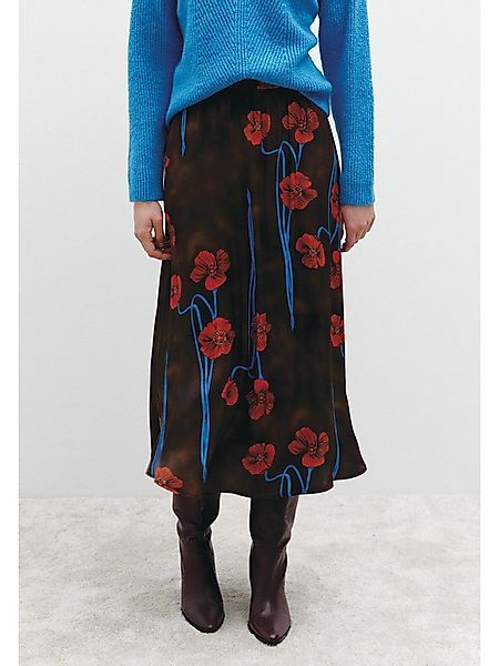 MORE&MORE A-Linien-Rock fließender Maxi-Schlupfrock, Blumenprint günstig online kaufen