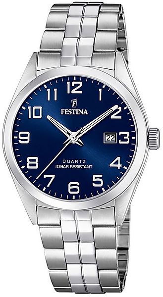 Festina Quarzuhr Festina Herren Uhr F20437/3 Edelstahl, (Analoguhr), Herren günstig online kaufen