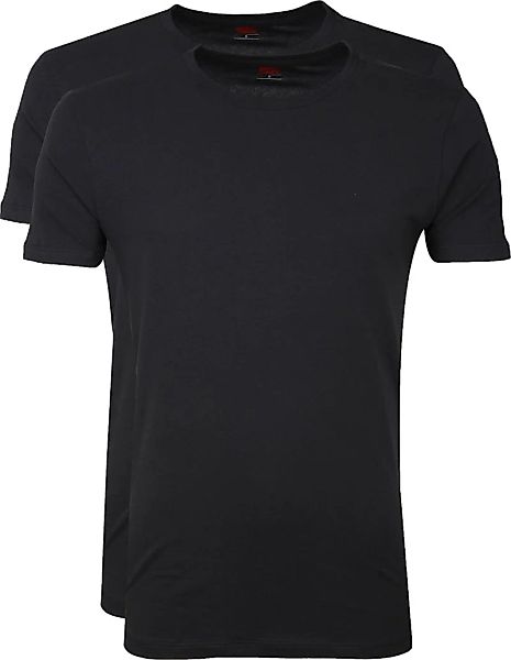 Levi's T-shirt Rund Hals Schwarz 2Pack - Größe S günstig online kaufen