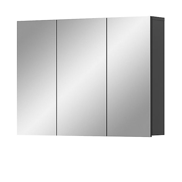 Inn.Furn Spiegelschrank Grau 80 cm 3-türig mit Soft-Close Strong günstig online kaufen