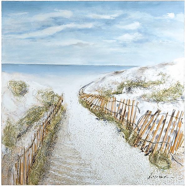 GILDE Leinwandbild "Gemälde Dünen-Idylle" Landschaft  Strand 1 Stk. tlg. günstig online kaufen