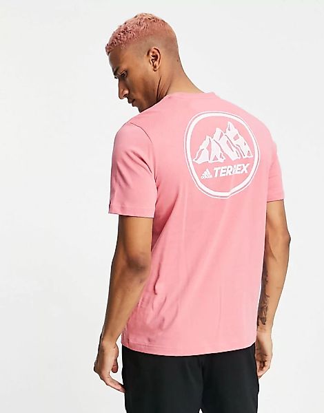 adidas – Terrex Mountain GFX – T-Shirt in Rosa günstig online kaufen
