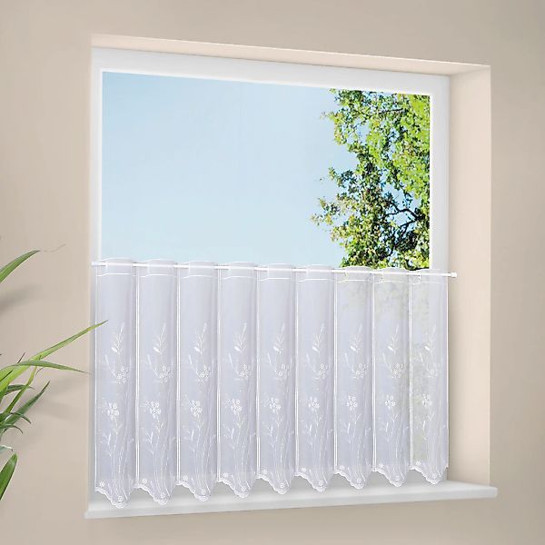 Gerster Scheibengardine "Arina" Durchzuglöcher 1 Stk. tlg. Stickerei-Bistro günstig online kaufen