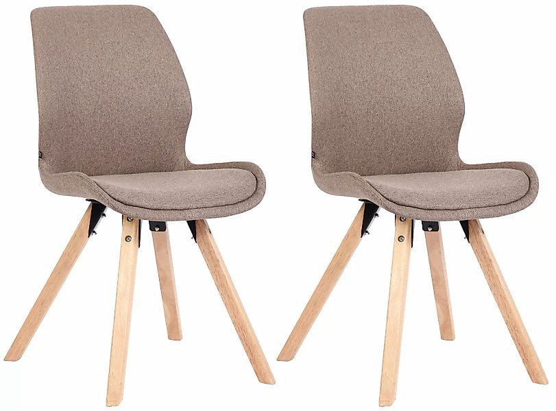 2er Set Stuhl Luna Stoff Taupe günstig online kaufen