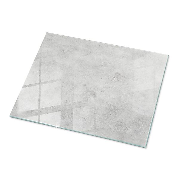 Tulup Tischplatte Betonstruktur mit Kratzern Glas für Tischplatte 80x60 cm günstig online kaufen