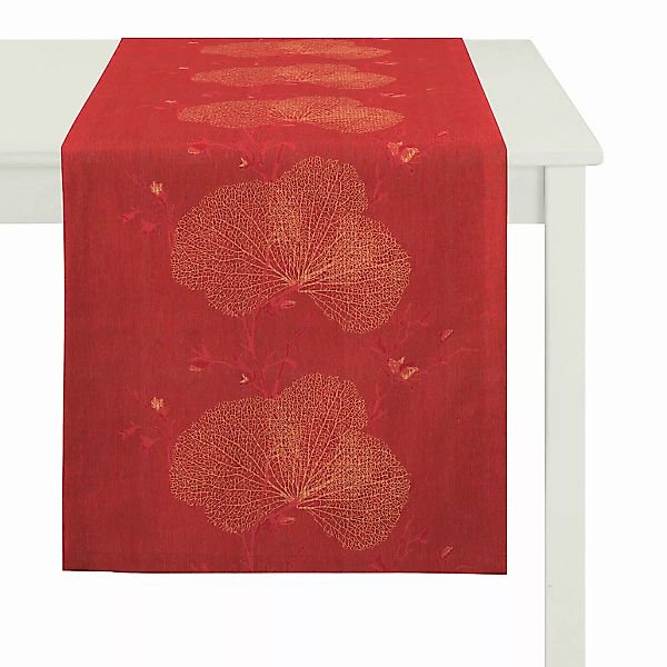 home24 Apelt Tischläufer Loft Style V Rot Mischgewebe Modern 48x140 cm (BxT günstig online kaufen