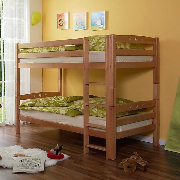 Kinderetagenbett in Buchefarben 90x200cm günstig online kaufen