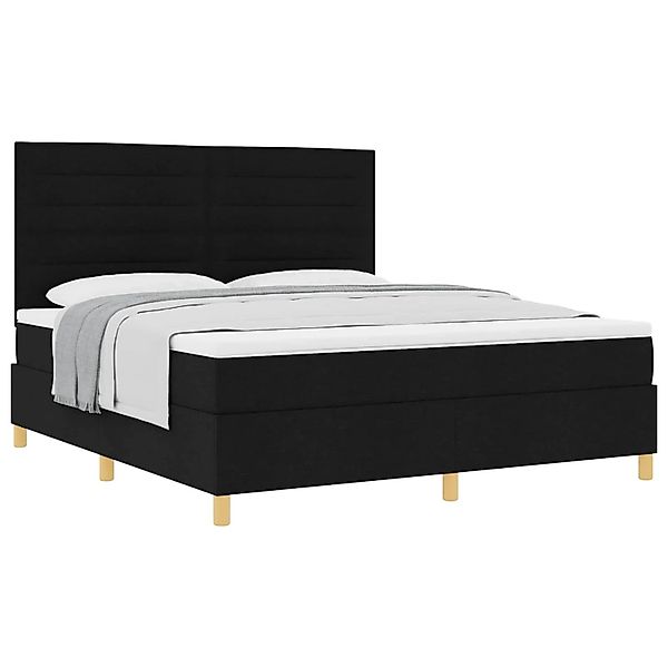 vidaXL Boxspringbett mit Matratze Schwarz 180 x 200 cm Stoff 3339562 günstig online kaufen