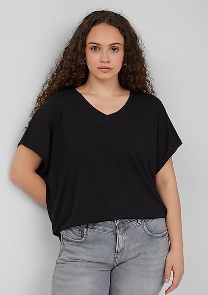 QS Kurzarmshirt Locker geschnittenes T-Shirt aus günstig online kaufen
