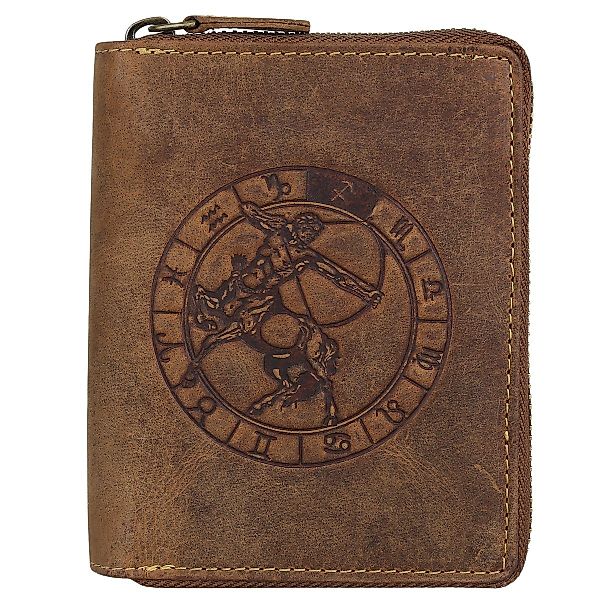 Greenburry Geldbörse Vintage Leder Reißverschluss-Geldbörse Portmonee günstig online kaufen