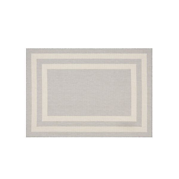 Peyer Syntex Teppich Terrace Bordüre Pflegeleicht Farbe Grau 60 x 110 cm günstig online kaufen
