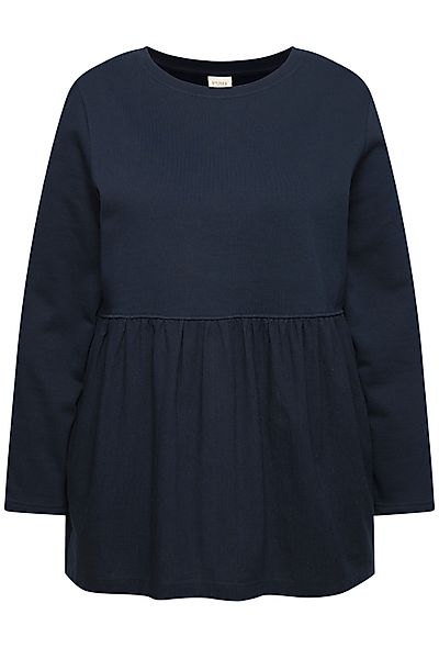 Ulla Popken Sweatshirt Sweatshirt A-Linie Rundhals günstig online kaufen