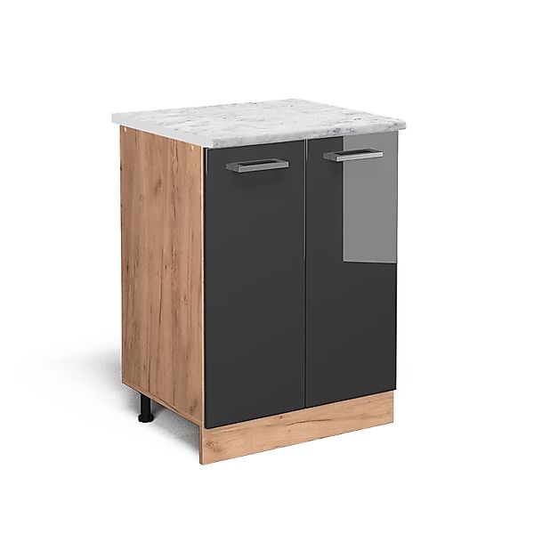 Vicco Küchenunterschrank R-Line Küchenkommode Anthrazit Hochglanz 60 cm AP günstig online kaufen