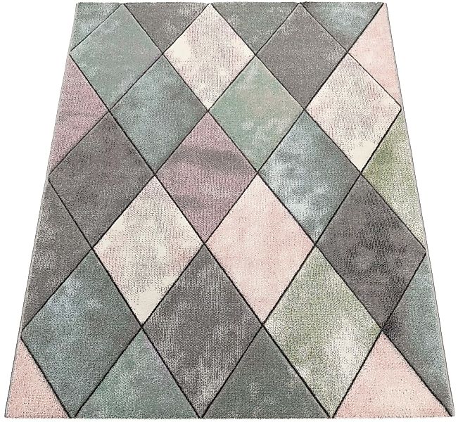 Paco Home Teppich »Lara 238«, rechteckig, Kurzflor, Pastell-Farben, handgef günstig online kaufen