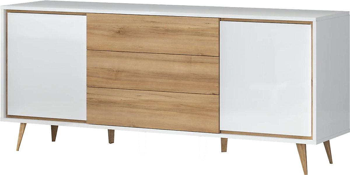OTTO home Kommode "Vida" (H/B/T): 78/180/47cm, UV lackiert, hochglänzend, S günstig online kaufen