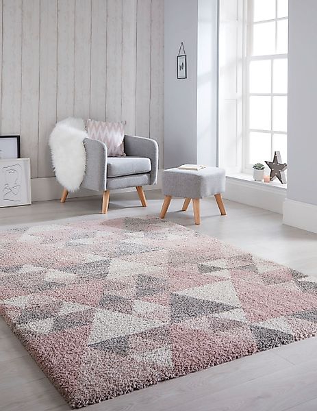 FLAIR RUGS Hochflor-Teppich »Nuru«, rechteckig, 30 mm Höhe, Shaggy Berber O günstig online kaufen