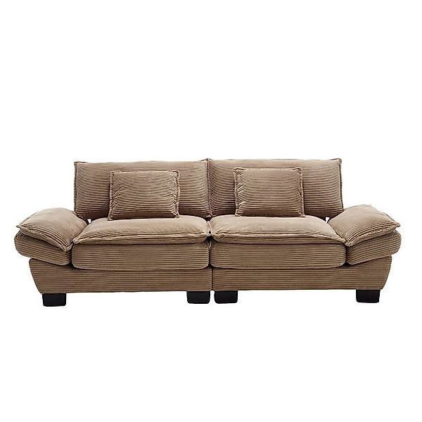LVHOM Loungesofa 224x81x81 cm, 2er-Sofa mit Tiefsitz & Doppelschicht-Polste günstig online kaufen