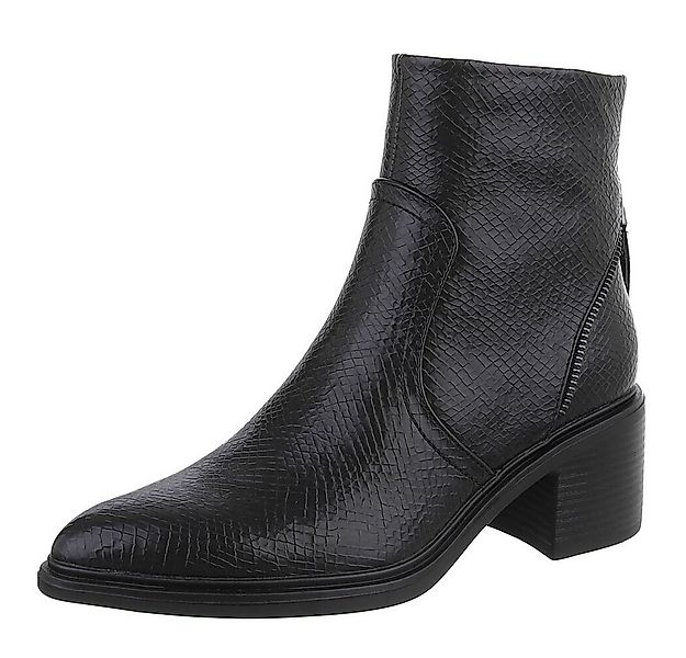 Ital-Design Eleganter Ankle-Stiefel aus strukturiertem Material für Damen W günstig online kaufen