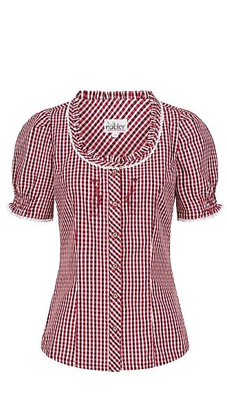 Nübler Dirndlbluse Trachtenbluse Kurzarm Natascha in Rot von Nübler günstig online kaufen