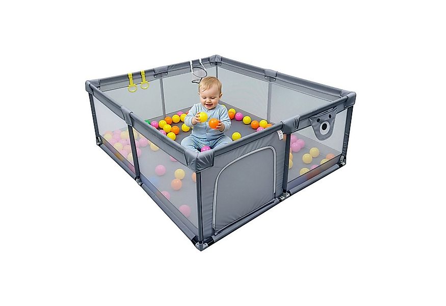relaxdays Laufgitter Laufstall Baby mit 50 Bällen, 120 x 180 cm günstig online kaufen