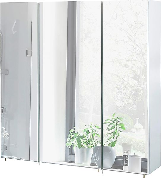 Schildmeyer Spiegelschrank "Basic", Breite 70 cm, 3-türig, Glaseinlegeböden günstig online kaufen