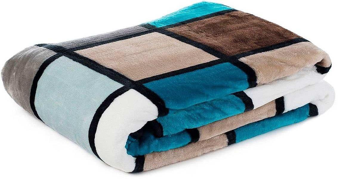 Wohndecke Antigua, Gözze, mit modernem Karo, günstig online kaufen