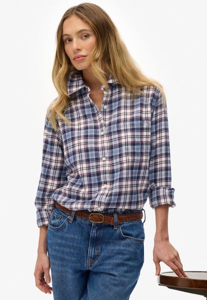 Superdry Karobluse CHECK FLANNEL BOYFRIEND SHIRT günstig online kaufen