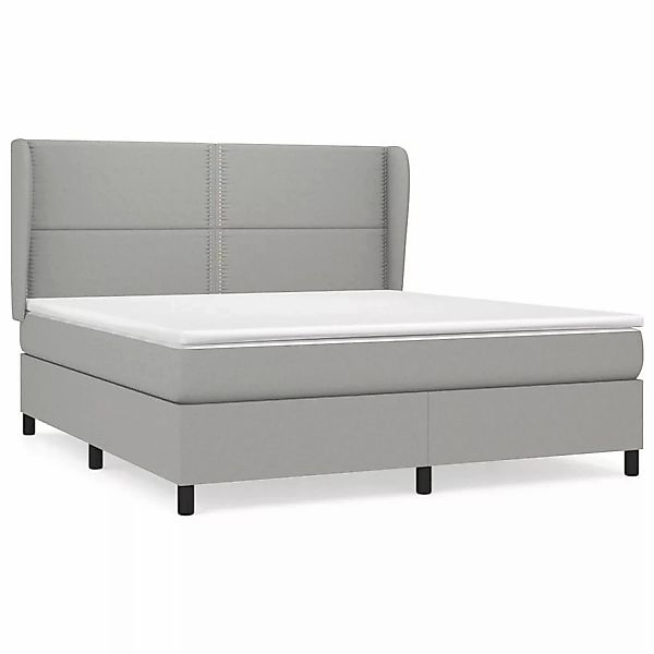 vidaXL Boxspringbett mit Matratze Hellgrau 180x200 cm Stoff1372404 günstig online kaufen