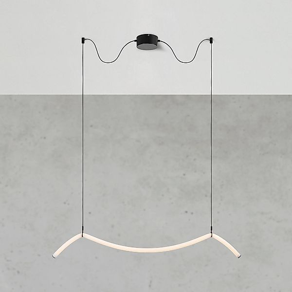 Markslöjd LED-Hängeleuchte Melt, schwarz/weiß, 112 cm lang günstig online kaufen