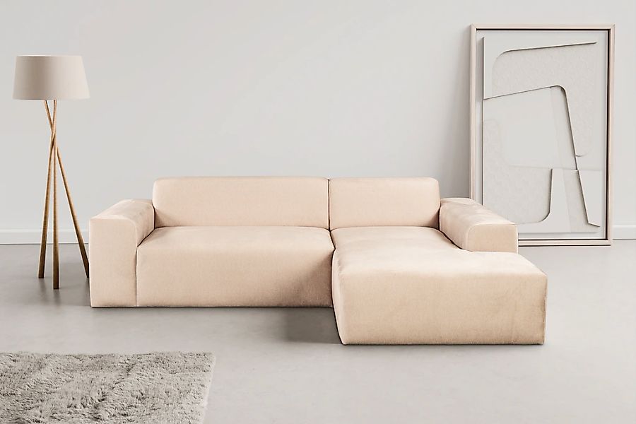 WERK2 Ecksofa "Zeus-L modern & zeitlos, Breite 253 cm, bequemes Sofa" Curvy günstig online kaufen