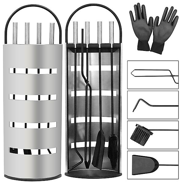 Mucola Kamingarnitur Kaminreinigungs Set 6-tlg. Kaminbesteck günstig online kaufen