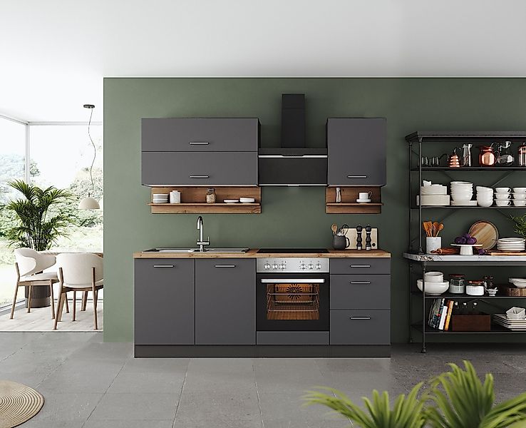 KOCHSTATION Küchenzeile KS-Milan, 210 cm breit, günstig online kaufen