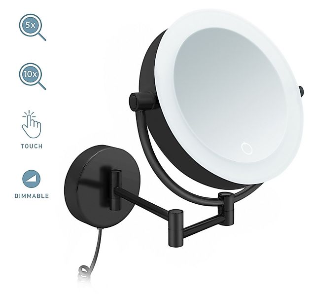 Libaro Kosmetikspiegel mit Beleuchtung und Vergrößerung TOKIO 2 seitig 5-fa günstig online kaufen