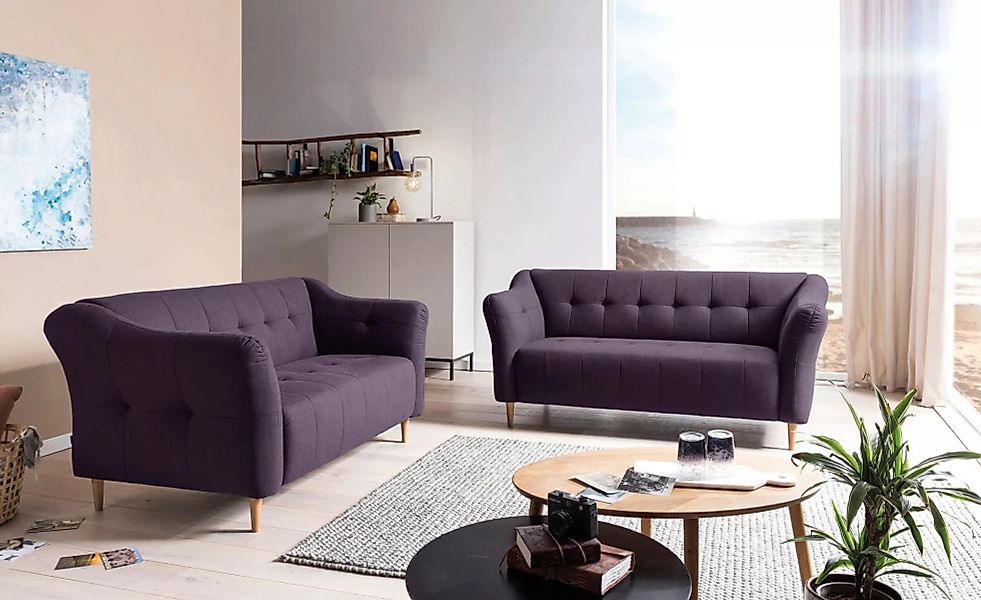 exxpo - sofa fashion 2-Sitzer »Soraya«, mit Holzfüßen, frei im Raum stellba günstig online kaufen