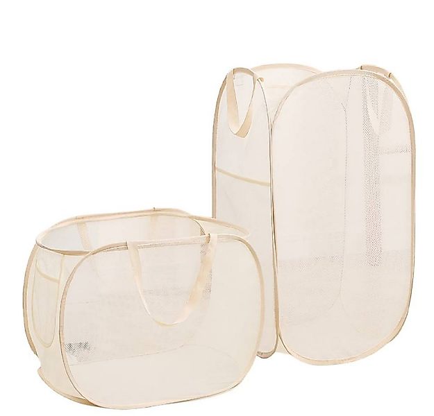 Blusmart Wäschekorb 2 Stücke Groß Netz-Wäschekorb Faltbar (Pop-up Faltbarer günstig online kaufen