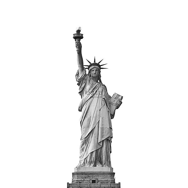 ESTAhome Fototapete Freiheitsstatue Grau 93 x 279 cm 157701 günstig online kaufen